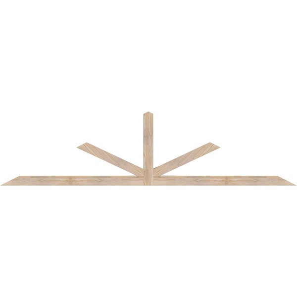 Ekena Millwork Saratoga Smooth Timber Gable Bracket, Douglas Fir, 108"W x 27"H x 3 1/2"D x 3 1/2"F, 6/12 Pitch GBW108X27X0404SAR00SDF - main
